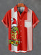 Men's Christmas Cartoon Funny Graphic Short Sleeve Hawaiian Shirt